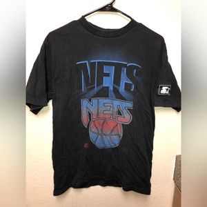 Black Brooklyn nets starter t shirt